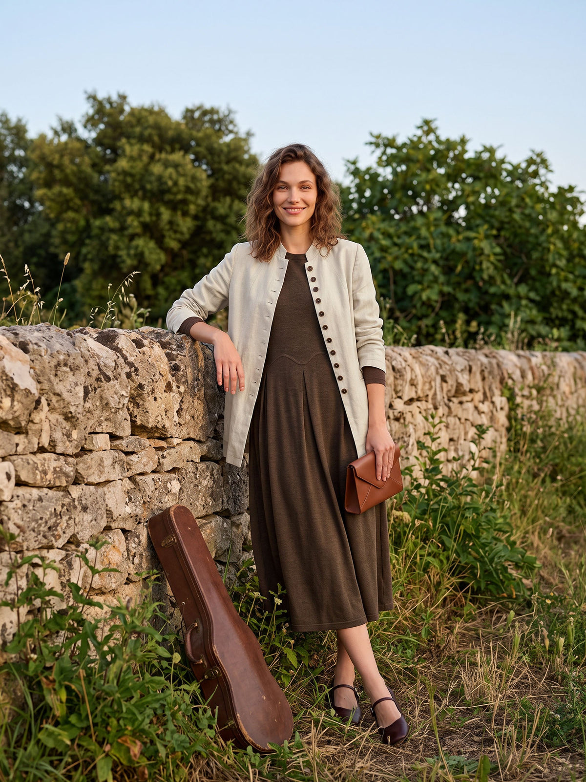 Wool Midi Dress – Sabine by Maravesse (3)