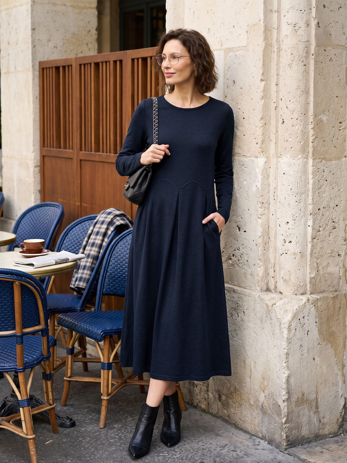 Wool Midi Dress – Sabine by Maravesse (25)
