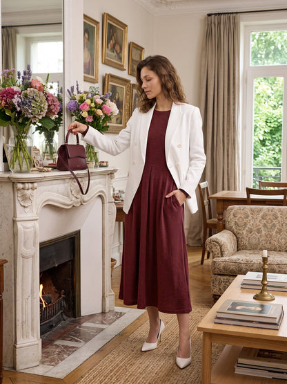 Wool Midi Dress – Sabine by Maravesse (13)