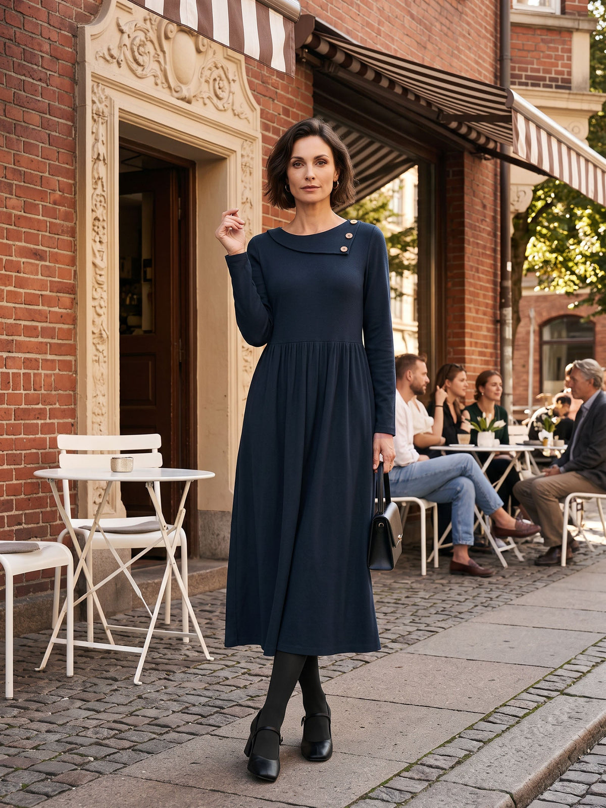 Pleated Wool Midi Dress – Celestine by Maravesse (13)