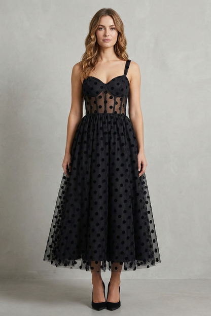 Corset Tulle Midi Dress – Dorthe by Maravesse (2)