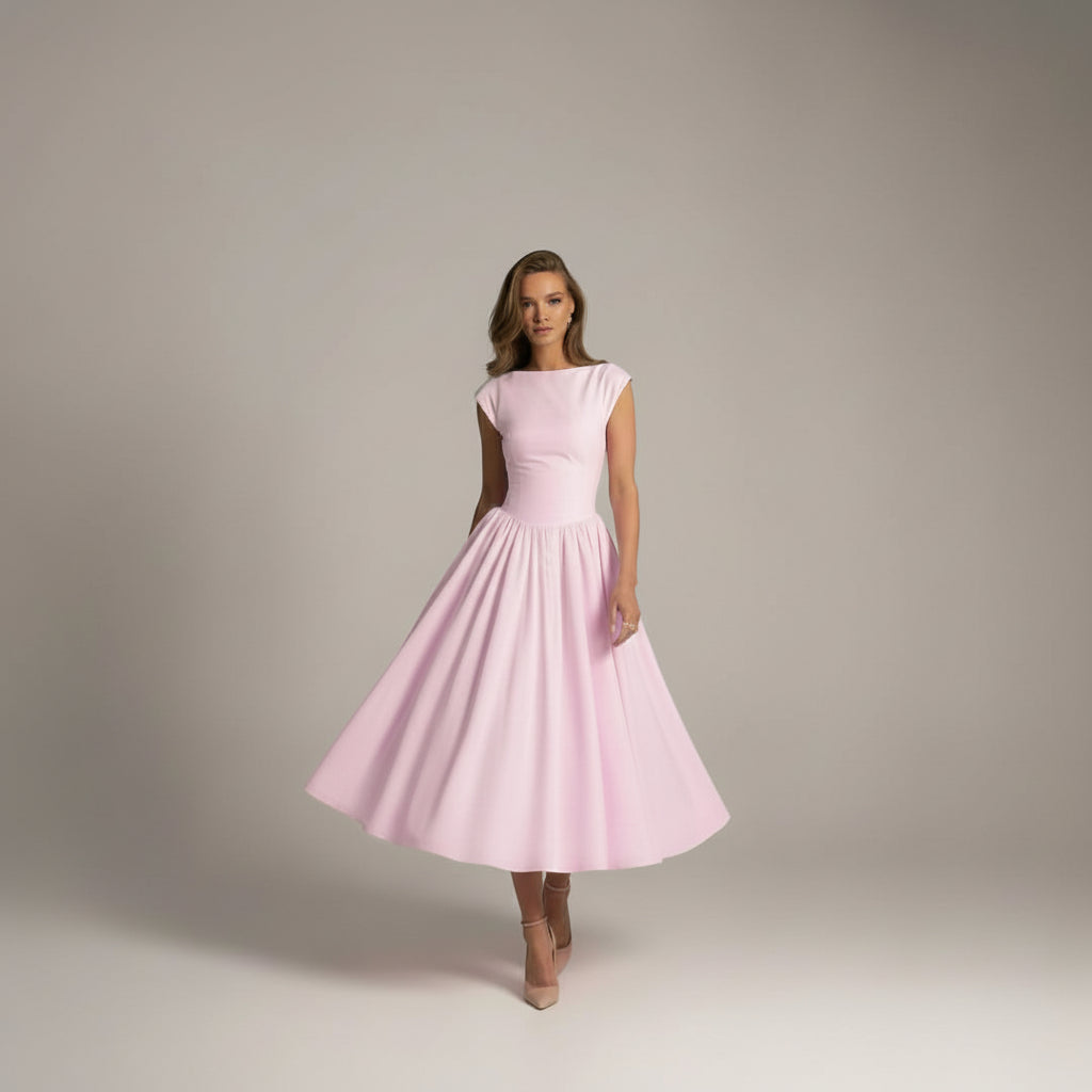 Formal Maxi Dress in Pink – Cordelia by Maravesse