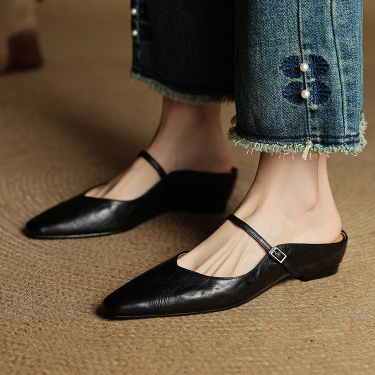 Lace Mules in Black – Rosalind by Maravesse