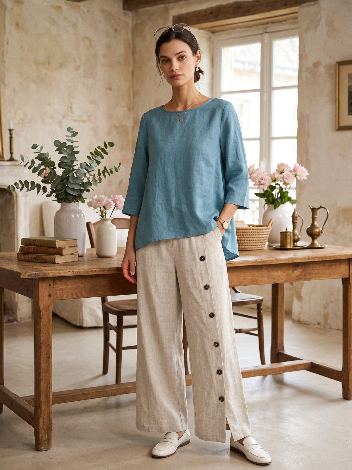 Linen Blouse – Mirabel by Maravesse (6)
