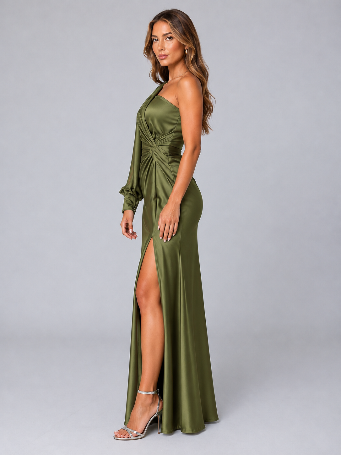 Satin One-Shoulder Maxi Dress – Lark by Maravesse (3)