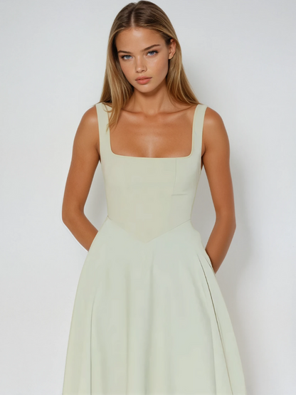 Square-Neck Midi Dress – Lise by Maravesse (2)