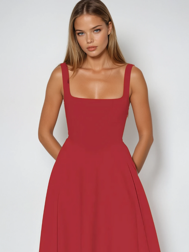 Square-Neck Midi Dress – Lise by Maravesse (20)
