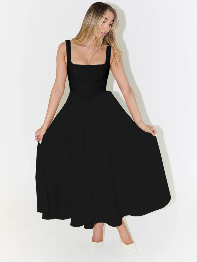 Square-Neck Midi Dress – Lise by Maravesse (6)