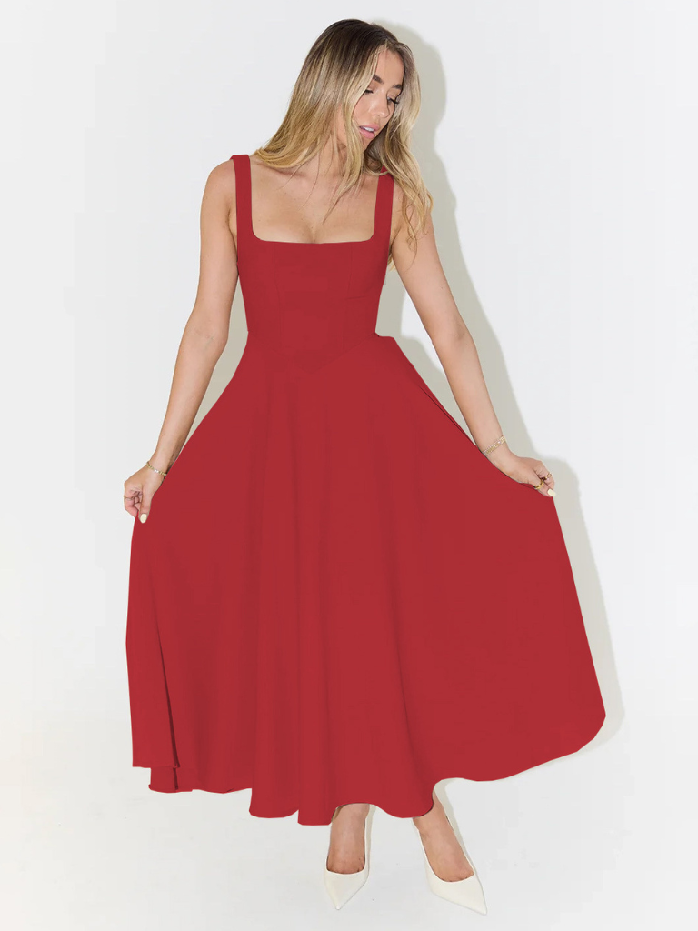 Square-Neck Midi Dress – Lise by Maravesse (22)