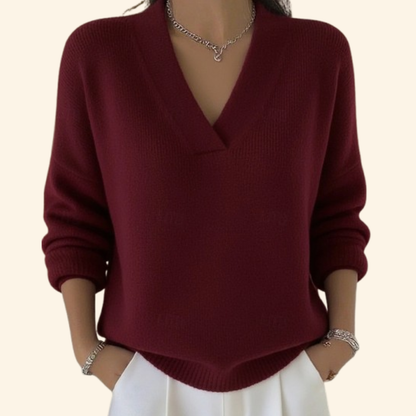 Cashmere Jumper in Red – Persephone by Maravesse