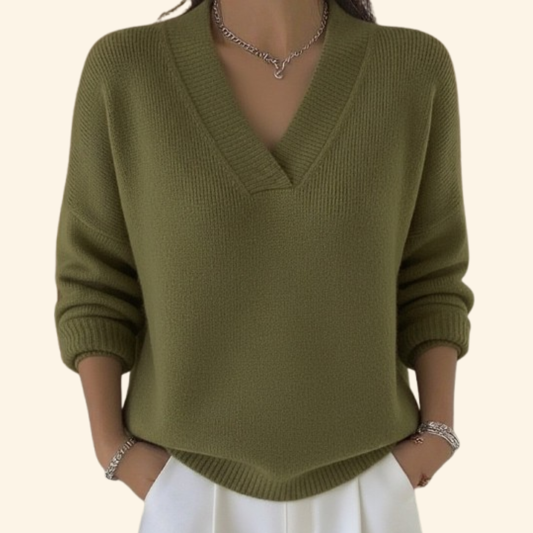 Cashmere Jumper in Green – Persephone by Maravesse