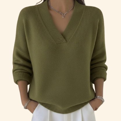 Cashmere Jumper in Green – Persephone by Maravesse