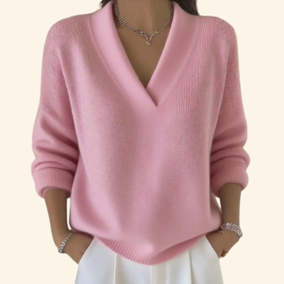 Cashmere Jumper in Pink – Persephone by Maravesse