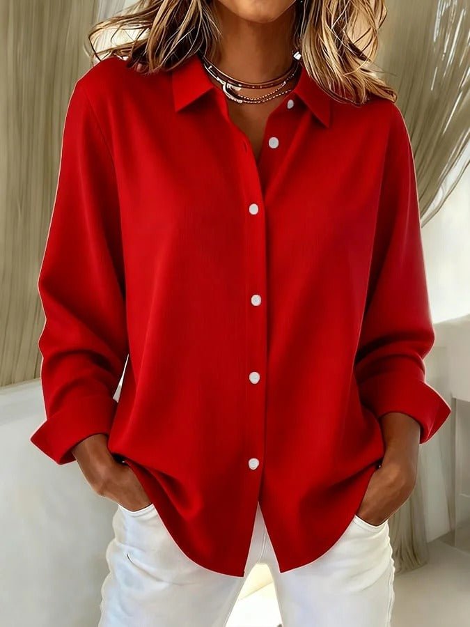 Oversized Blouse in Red – Persephone by Maravesse