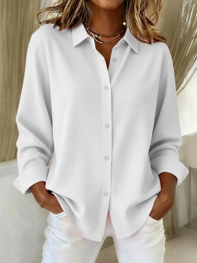 Oversized Blouse in White – Persephone by Maravesse