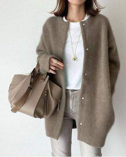 Oversized Cardigan in Brown – Romy by Maravesse