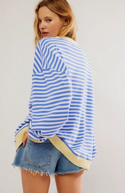 Striped Oversized Sweatshirt – Rosa by Maravesse (4)