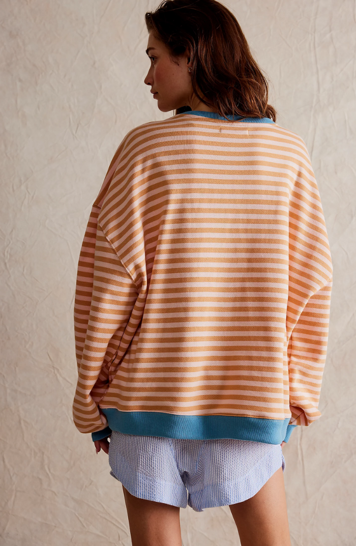Striped Oversized Sweatshirt – Rosa by Maravesse (8)