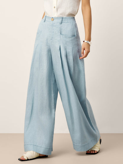 Linen Relaxed Trousers – Vivienne by Maravesse (4)