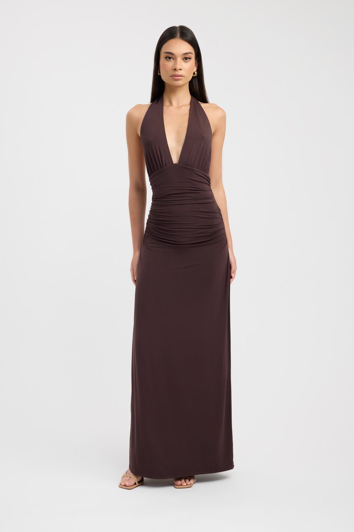 Cocktail Maxi Dress in Brown – Nanna by Maravesse