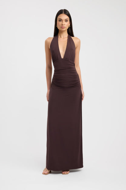 Cocktail Maxi Dress in Brown – Nanna by Maravesse