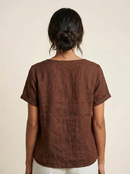 Linen Relaxed Top – Louisa by Maravesse (10)