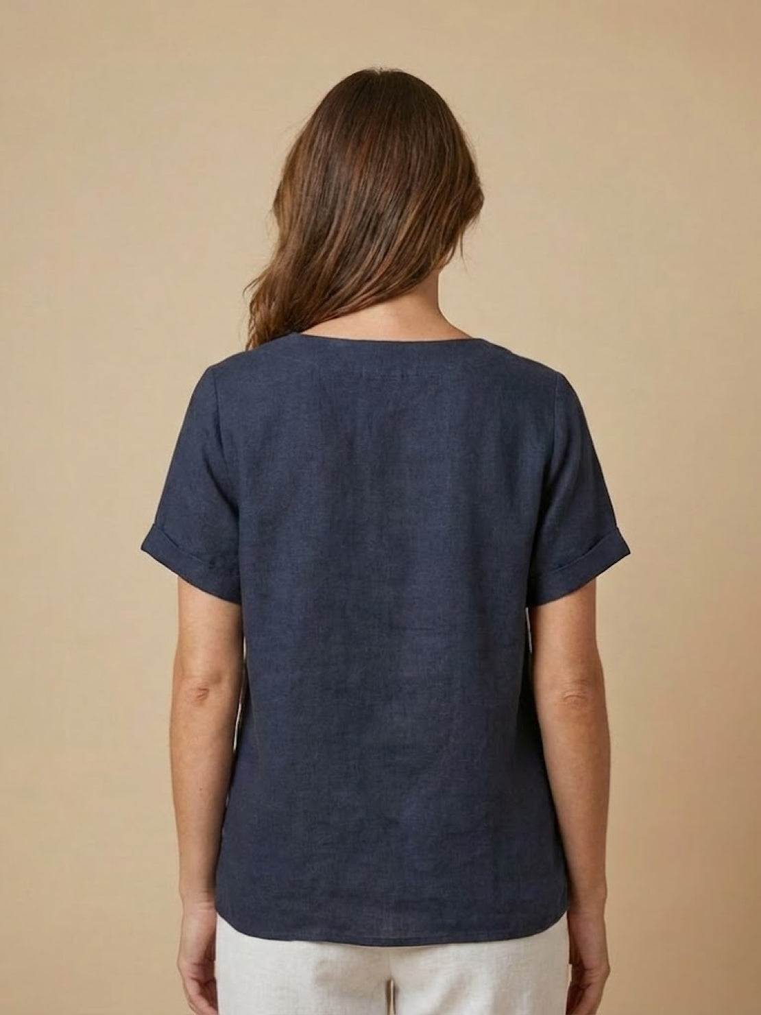Linen Relaxed Top – Louisa by Maravesse (14)