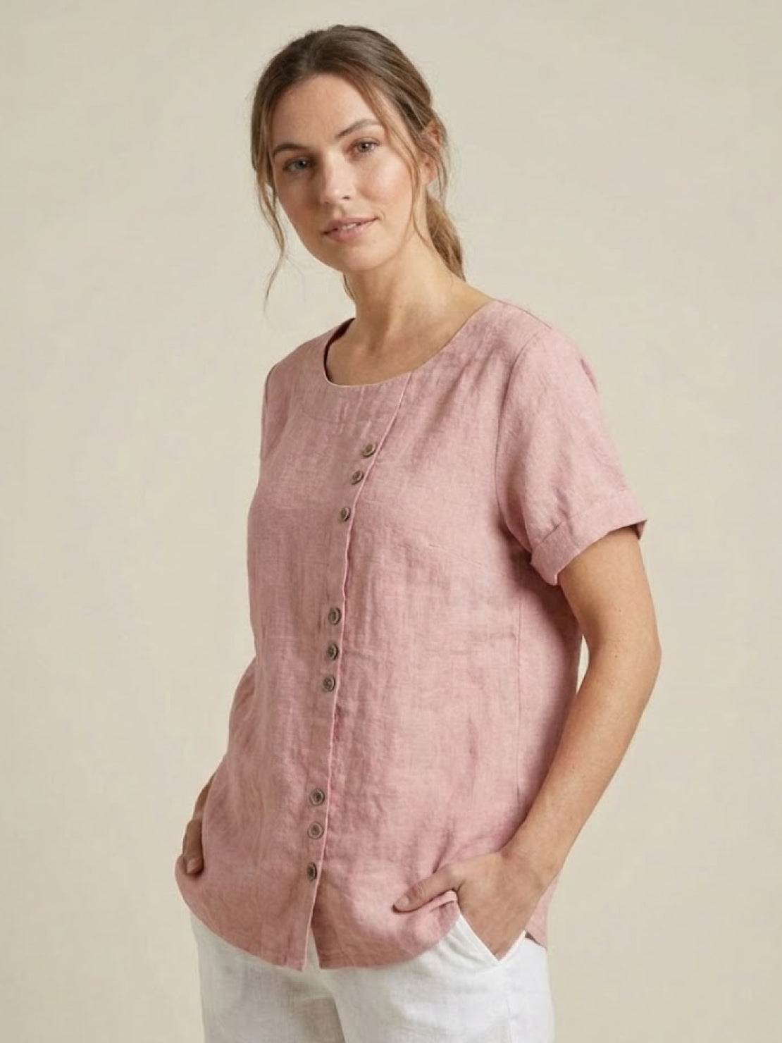 Linen Relaxed Top – Louisa by Maravesse (19)