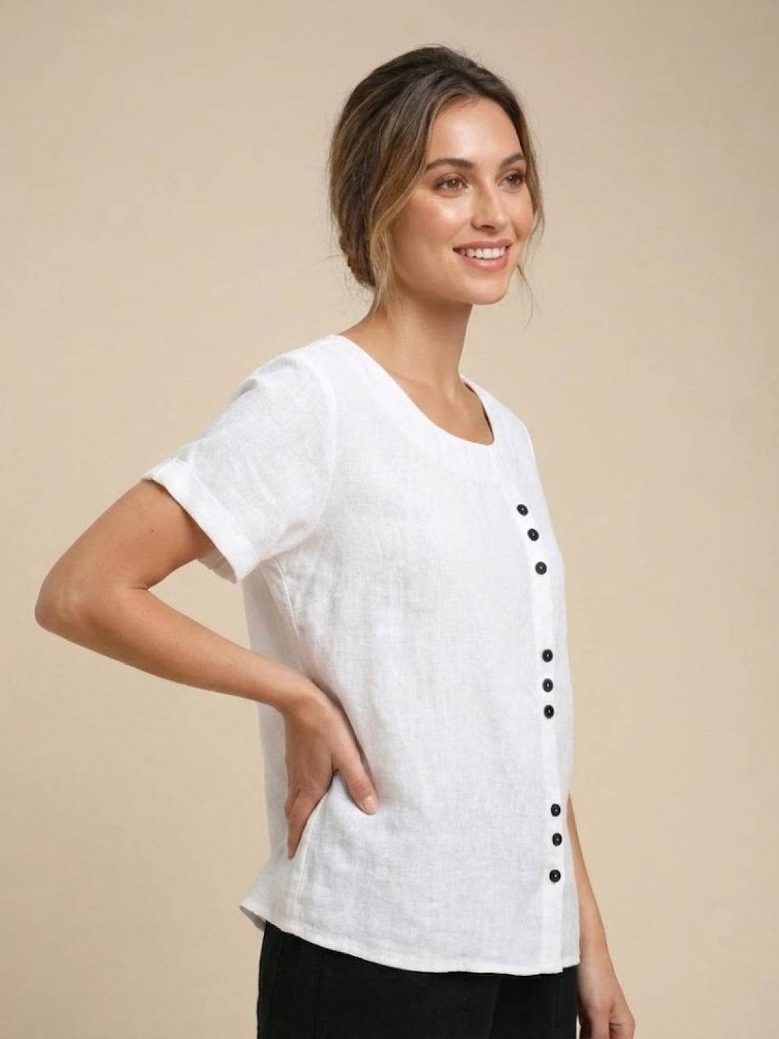Linen Relaxed Top – Louisa by Maravesse (23)