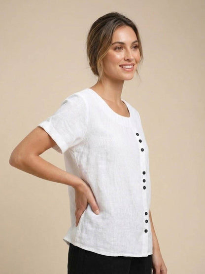 Linen Relaxed Top – Louisa by Maravesse (23)
