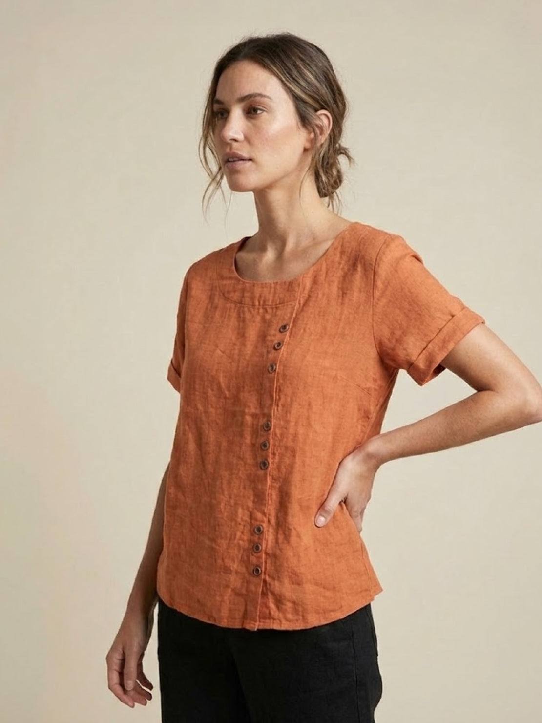 Linen Relaxed Top – Louisa by Maravesse (27)