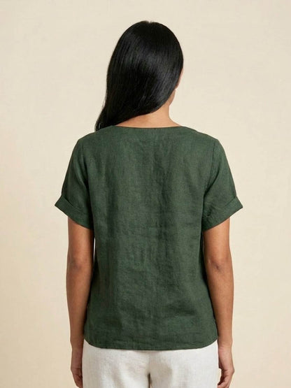 Linen Relaxed Top – Louisa by Maravesse (3)