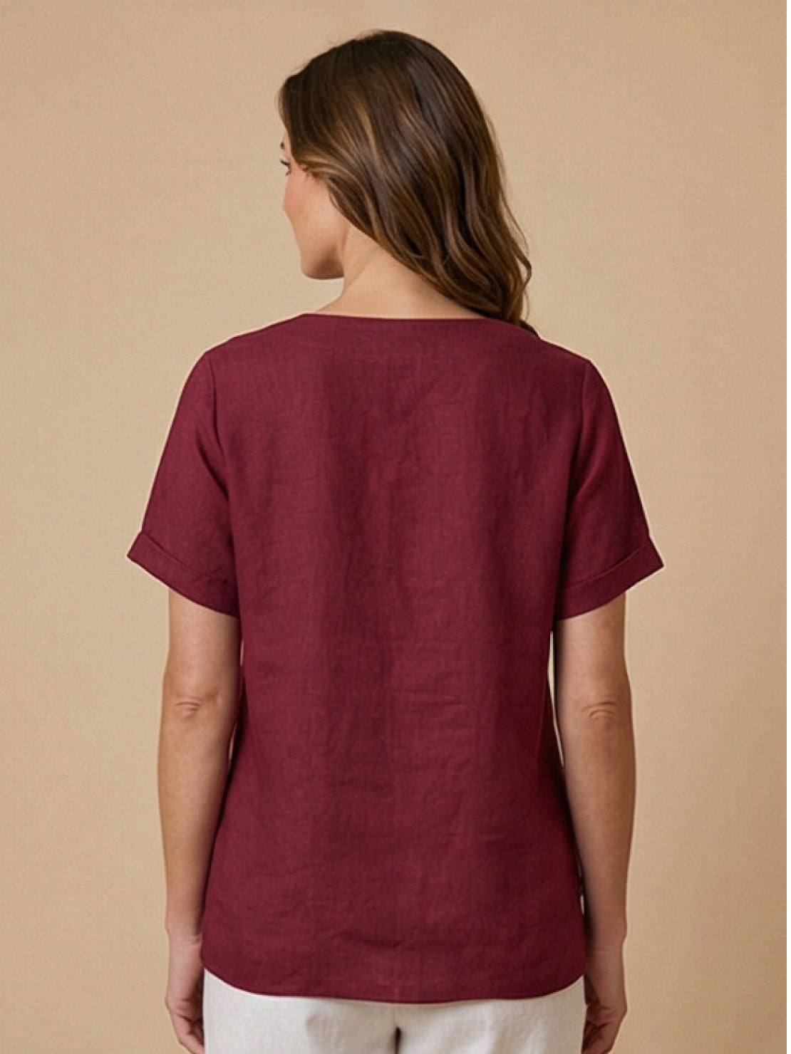 Linen Relaxed Top – Louisa by Maravesse (30)