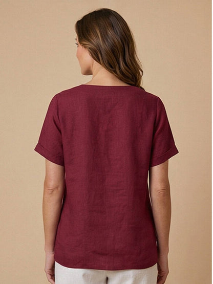 Linen Relaxed Top – Louisa by Maravesse (30)