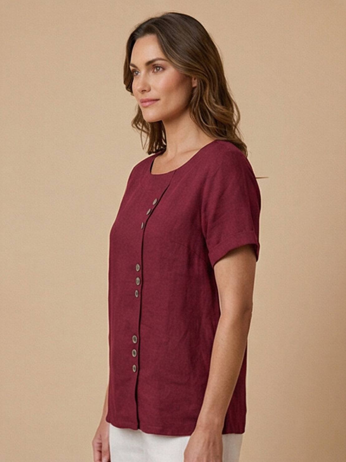 Linen Relaxed Top – Louisa by Maravesse (31)