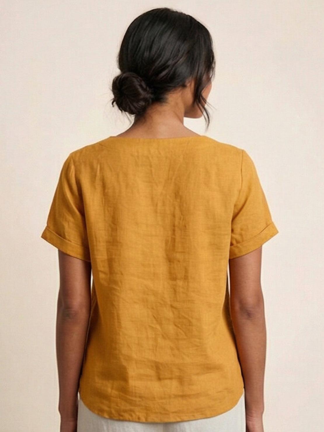 Linen Relaxed Top – Louisa by Maravesse (34)