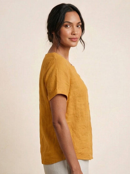 Linen Relaxed Top – Louisa by Maravesse (35)