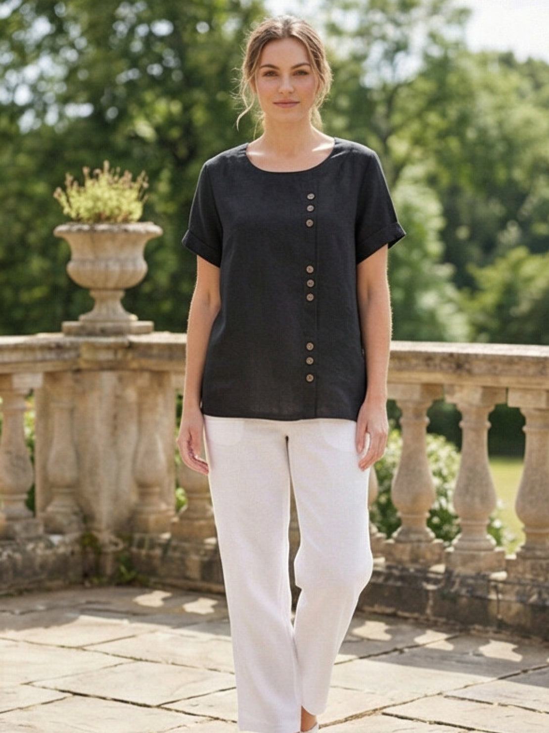 Linen Relaxed Top – Louisa by Maravesse (40)