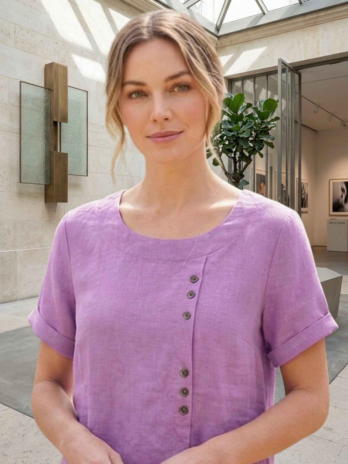 Linen Relaxed Top – Louisa by Maravesse (44)