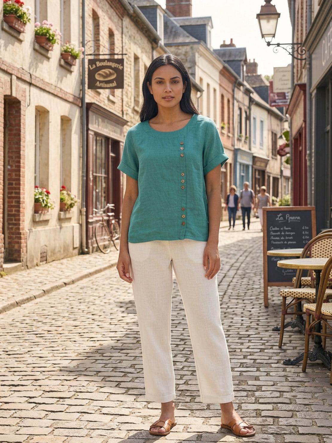 Linen Relaxed Top – Louisa by Maravesse (48)