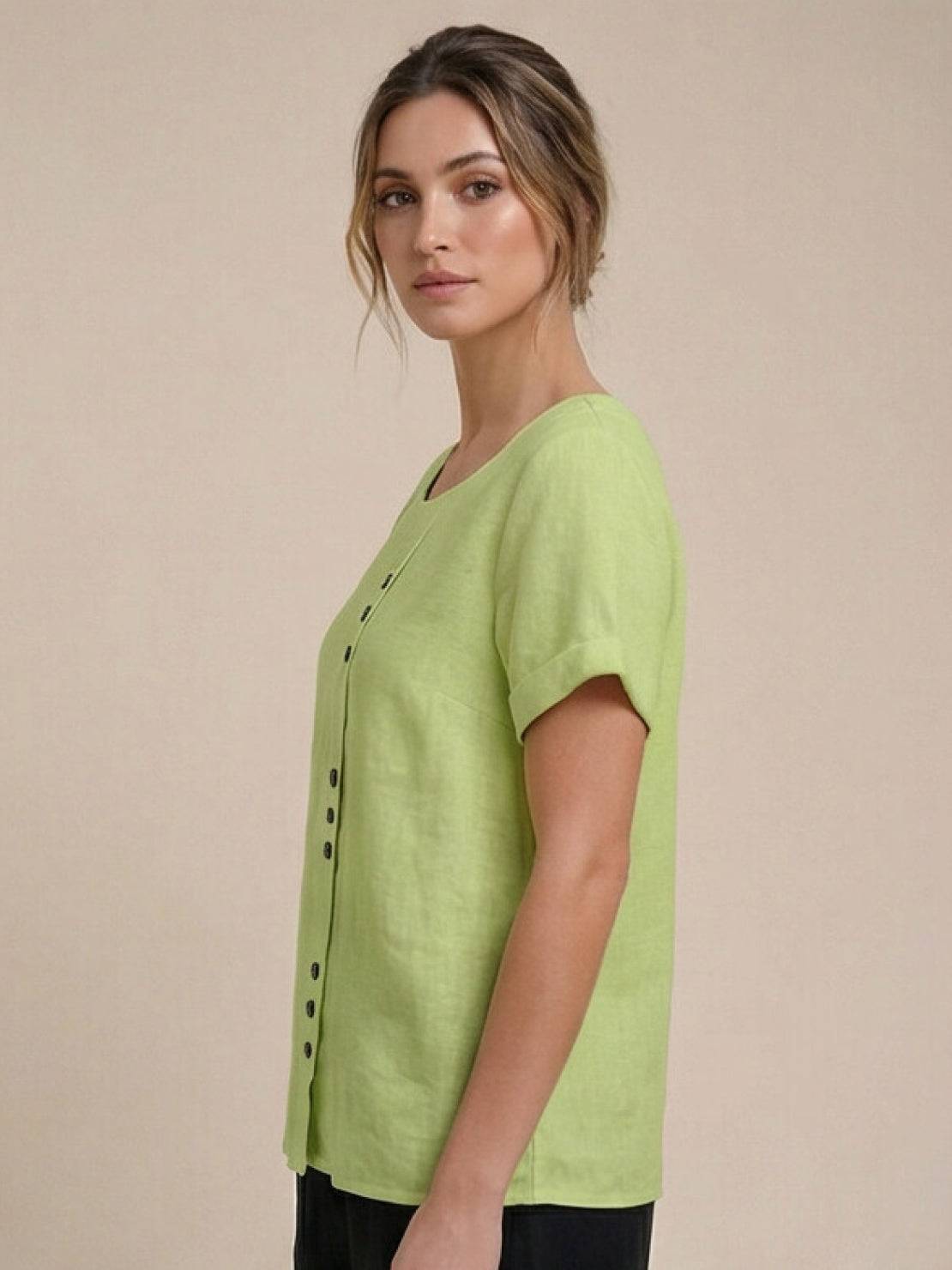 Linen Relaxed Top – Louisa by Maravesse (50)