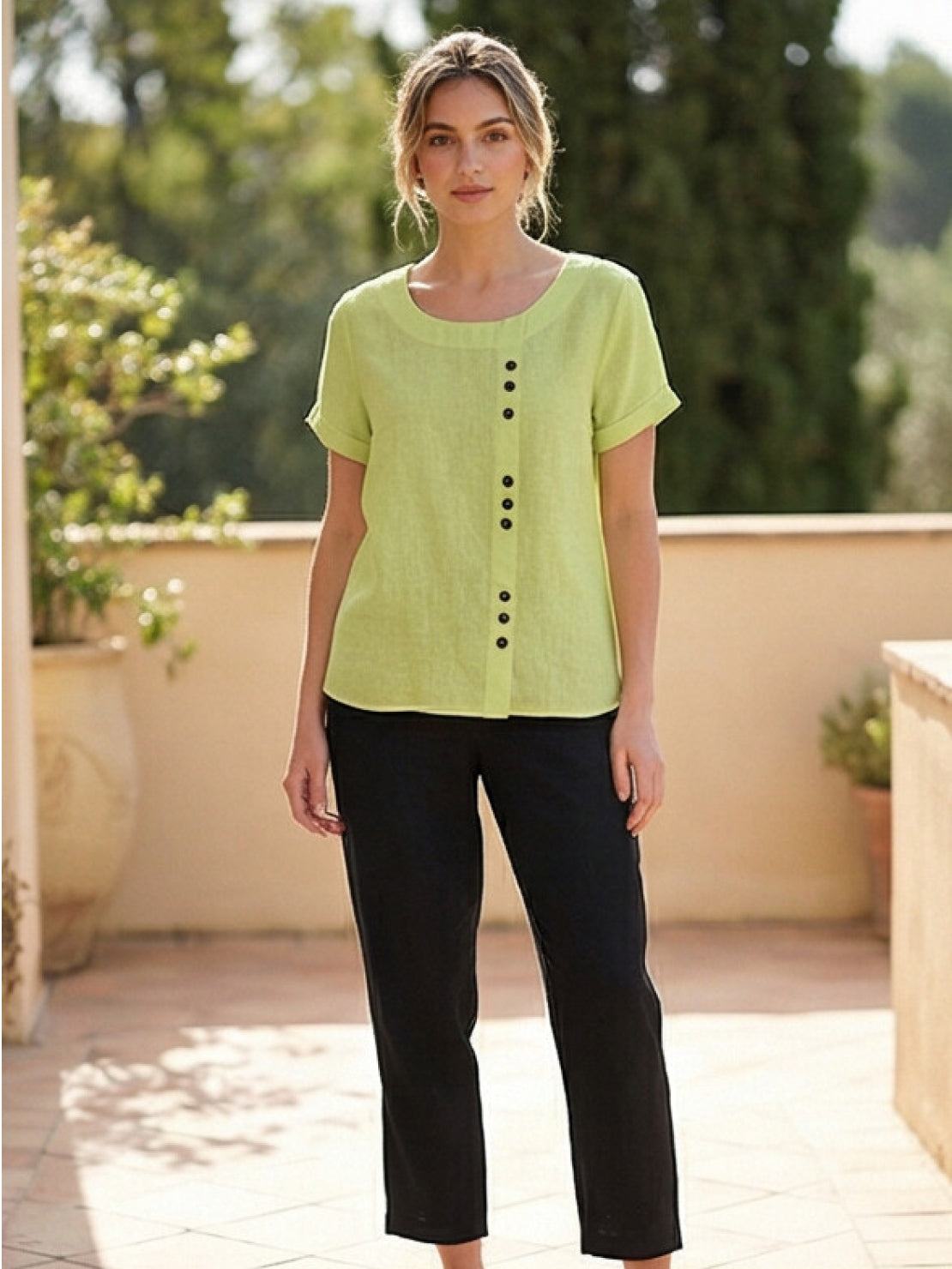 Linen Relaxed Top – Louisa by Maravesse (52)