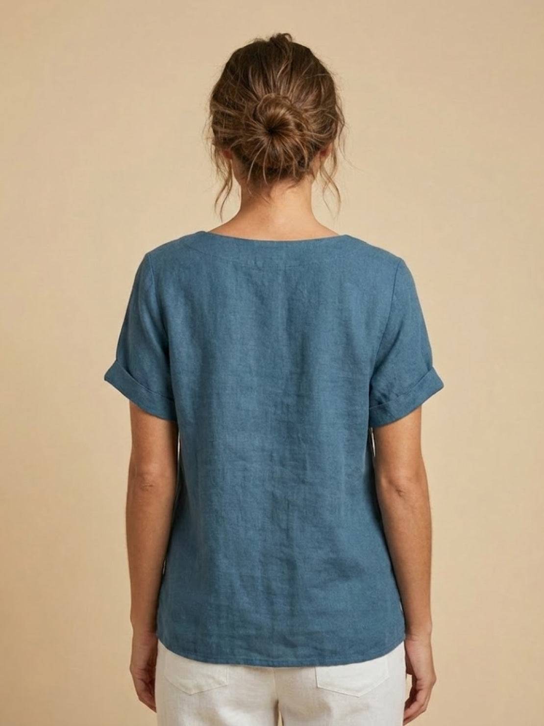 Linen Relaxed Top – Louisa by Maravesse (7)