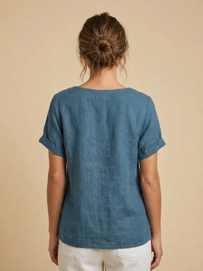 Linen Relaxed Top – Louisa by Maravesse (7)
