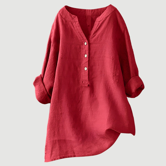 Linen Relaxed Blouse – Adeline by Maravesse (2)
