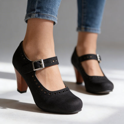 Mary Jane Heels in Black – Colette by Maravesse