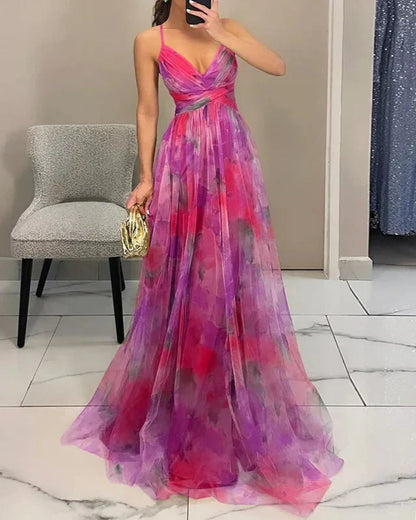 Floral Maxi Dress in Pink – Rose by Maravesse