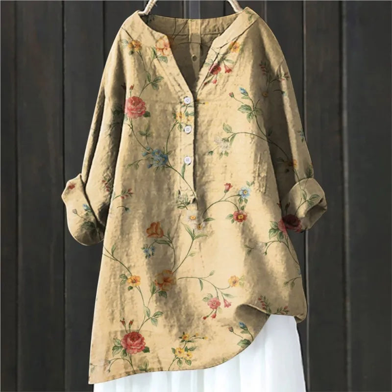 Floral Blouse in Yellow – Matilda by Maravesse