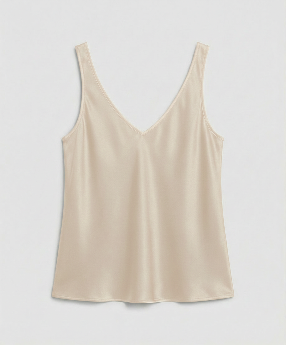 Satin Cami in Beige – Anouk by Maravesse