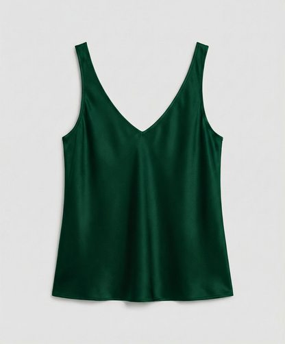 Satin Cami in Green – Anouk by Maravesse
